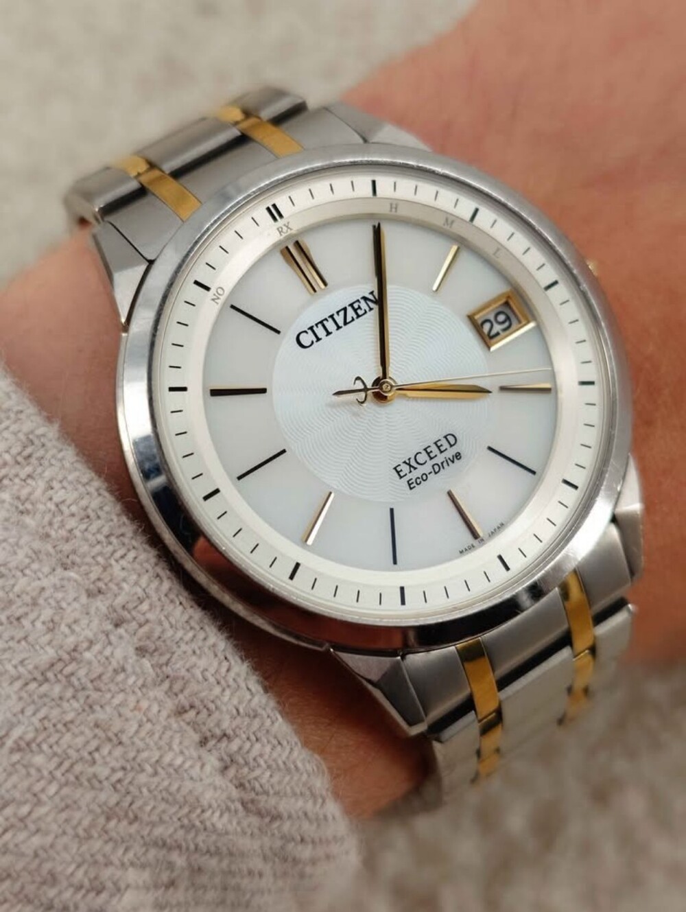 Citizen Exceed Eco-Drive Men's Solar Watch H113 37mm Titanium JDM Radio-Control